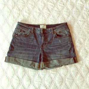Rolled denim boyfriend shorts Caslon sz 28/8 NEW